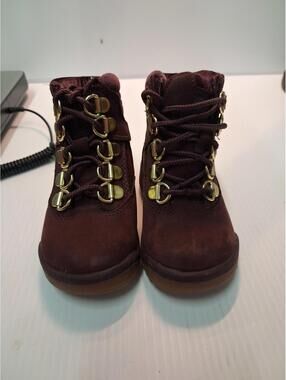 Timberland 6 Inch Little Kids' Field Boot Burgundy